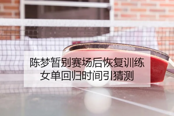 陈梦暂别赛场后恢复训练 女单回归时间引猜测