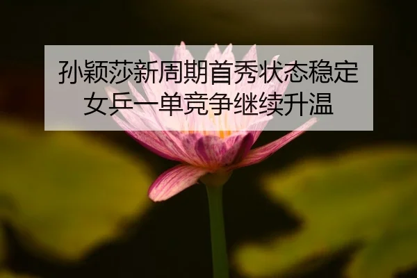 孙颖莎新周期首秀状态稳定 女乒一单竞争继续升温
